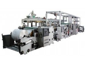 Plastic extrusion film coating machine